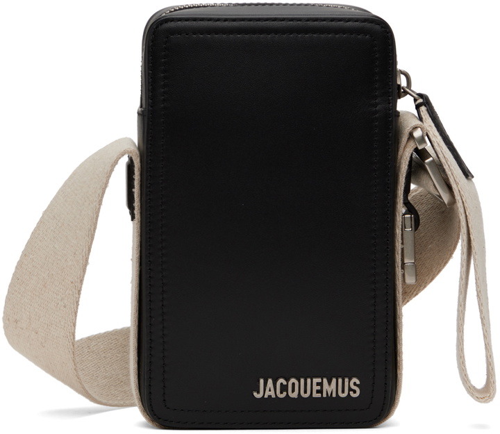 Photo: JACQUEMUS Black Les Classiques 'Le Cuerda vertical' Pouch