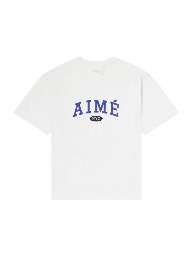Photo: Aimé Leon Dore - Logo-Print Cotton-Jersey T-Shirt - White
