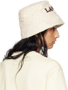 Lanvin Off-White Herringbone Motif Lanvin Bucket Hat