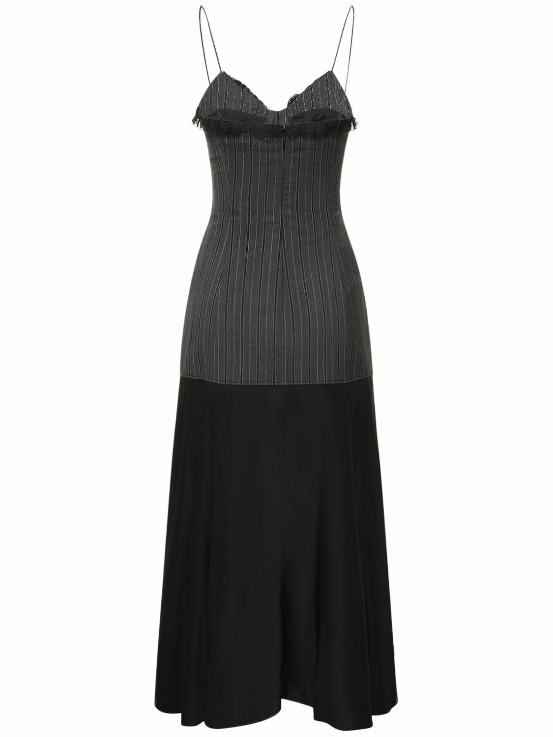 chinese dress ladies Pinstripe Gothabilly Dress 3XL