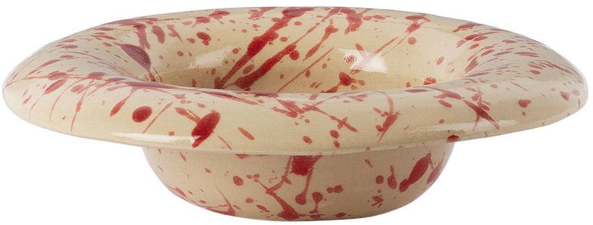 BOMBAC Off-White & Red Big Bowl