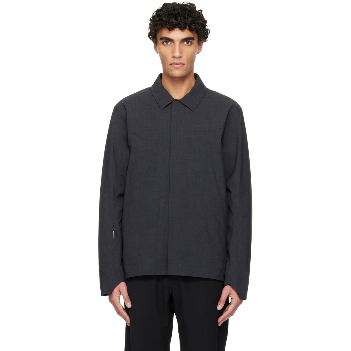 Veilance Black Lerus Insulated Tech Wool Jacket