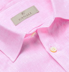 Canali - Mélange Linen Shirt - Men - Pink