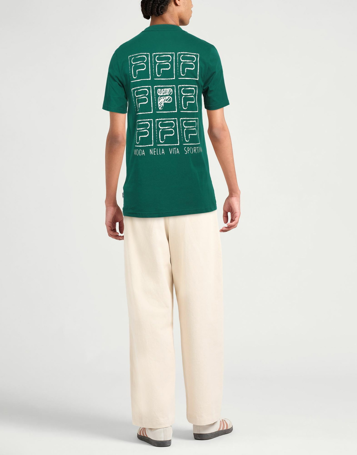 Fila Mens T-shirt in Emerald green