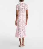 Self-Portrait Belted lace shirt dress