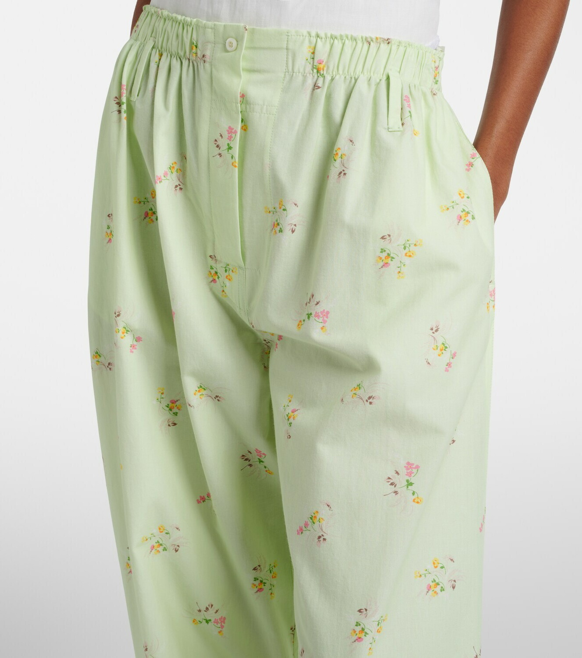 Prada Floral cotton wide-leg pants Prada