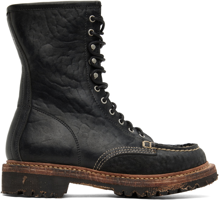 Photo: visvim Black Scout Moc Hi-Folk Boots