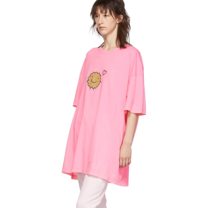 VETEMENTS Two-Pack Pink Milk Cookie Couple T-Shirt Vetements