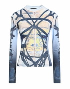 Y/project Womens T-shirt Sky in Blue