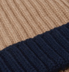 Loro Piana - Ribbed Colour-Block Cashmere Beanie - Neutrals