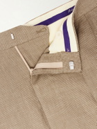 Ralph Lauren Purple label - Straight-Leg Pleated Linen, Cotton and Silk-Blend Suit Trousers - Neutrals
