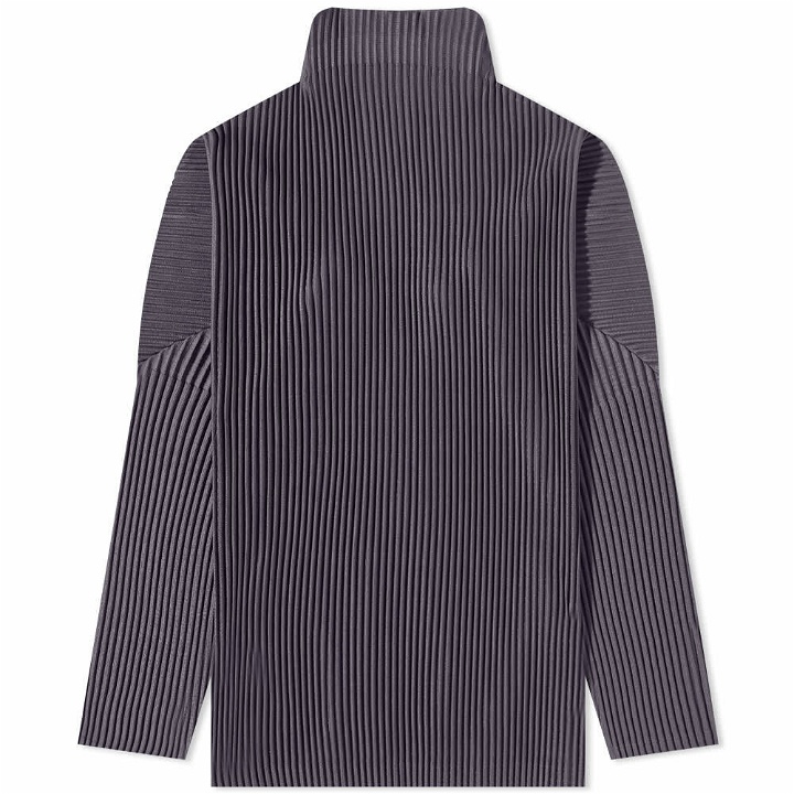 Photo: Homme Plissé Issey Miyake Men's Pleated Roll Neck in Taupe Violet