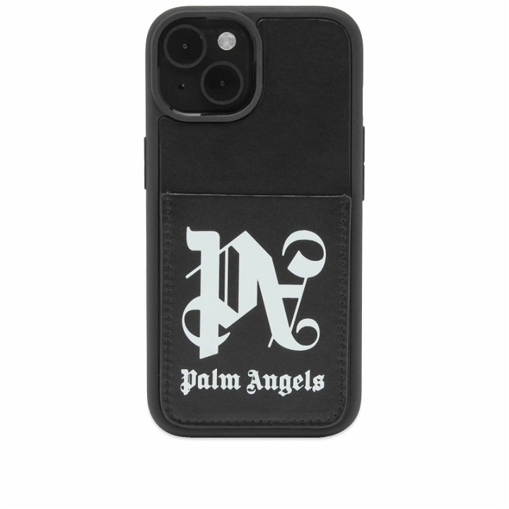 Photo: Palm Angels Men's Monogram 15 iPhone Case in Black