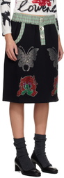 Chopova Lowena Black Quimby Midi Skirt