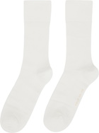 CDLP Six-Pack White Mid Length Cotton Rib Socks
