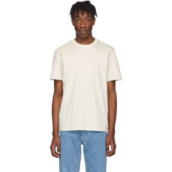 Photo: Maison Margiela Three-Pack White and Off-White Jersey T-Shirt