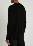 Rick Owens Jumbo Ribbed Wool Jumper Black