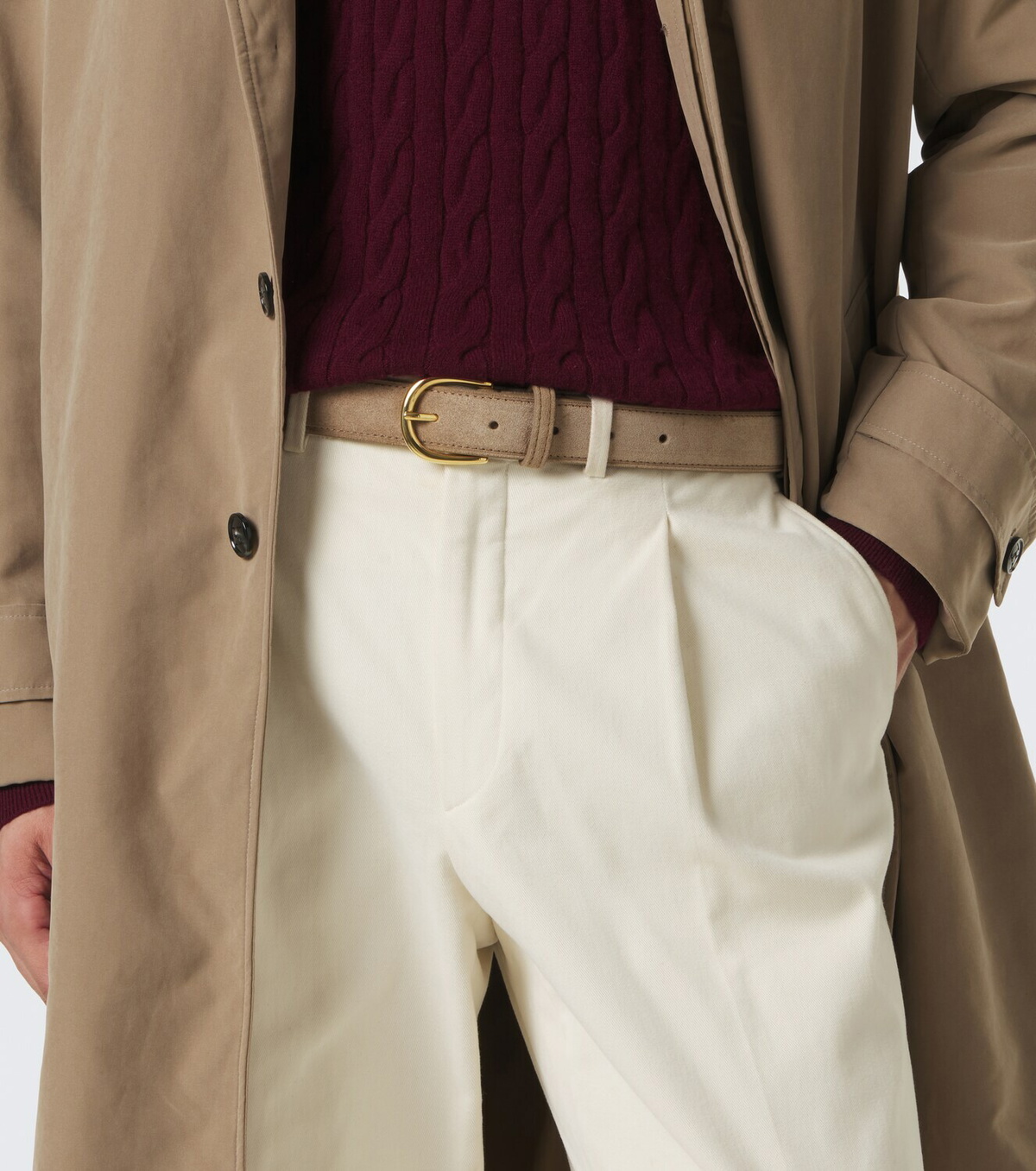 George Cleverley Suede belt