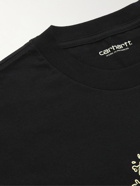 Carhartt WIP - Stone Age Logo-Print Cotton-Jersey T-Shirt - Black