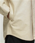 Helmut Lang Leather Shirt.Crckd White - Mens - Overshirts