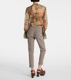 Etro Printed cotton-blend cropped pants