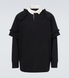 Simone Rocha Layered ruffled cotton jersey polo shirt