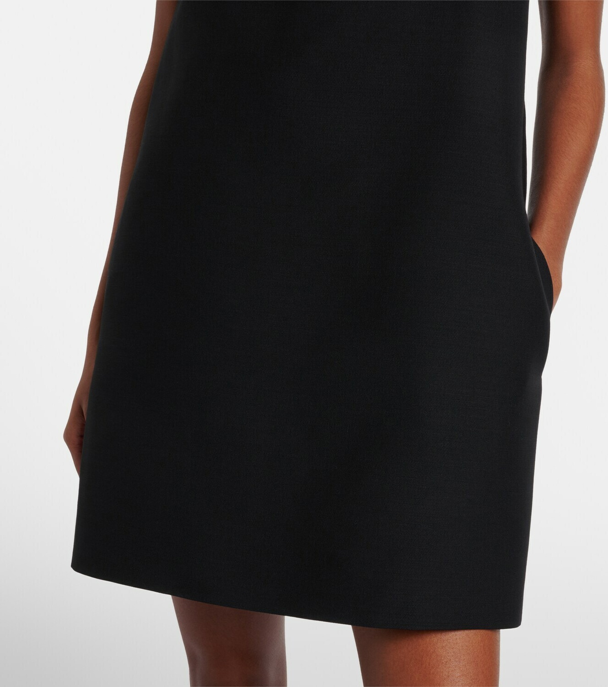 Valentino Crepe Couture embellished lace-trimmed minidress