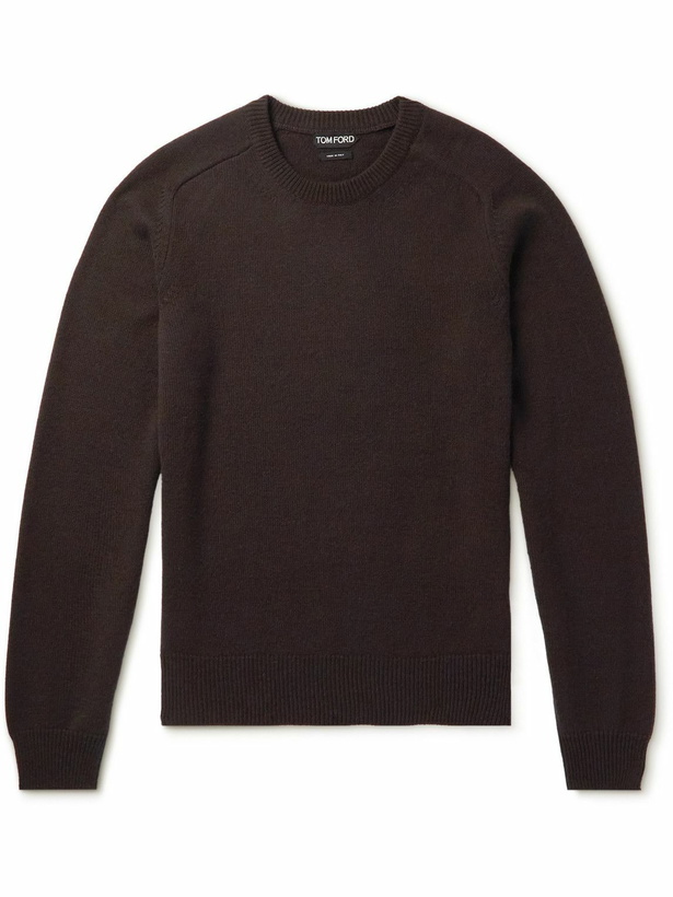 Photo: TOM FORD - Slim-Fit Cashmere Sweater - Brown