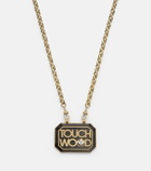 Marie Lichtenberg Scapular 18kt gold and ebony pendant necklace with diamond