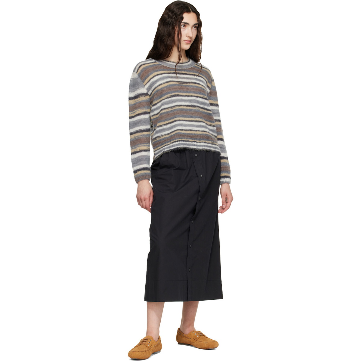 A.P.C. Tan Camille Boat Shoes