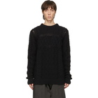 Paul Smith Black Virgin Wool Cable Knit Sweater