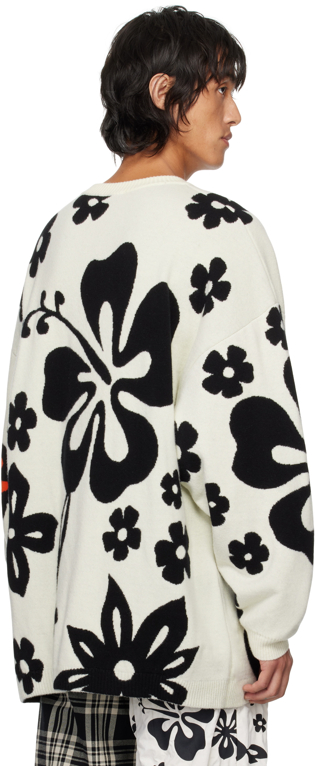 Walter Van Beirendonck White Android Knit Sweater Walter Van