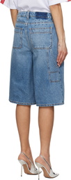 Ksubi Blue Low Rider Swept Denim Shorts