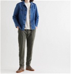 Altea - Cotton and Linen-Blend Denim Shirt Jacket - Blue