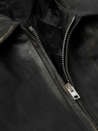 VETEMENTS - Distressed Leather Jacket - Black