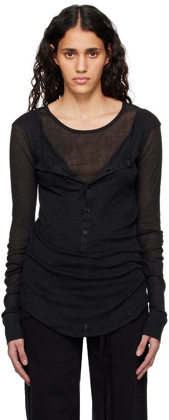 Photo: Ann Demeulemeester Black Vero Long Sleeve T-Shirt