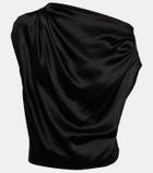 The Sei Draped one-shoulder silk top
