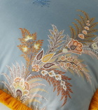 Etro Pegaso floral cotton cushion