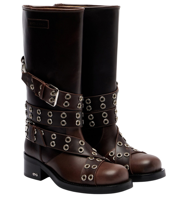 Photo: Mach & Mach Buckle Belt leather biker boots