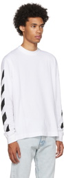 Off-White White Diag Arrow Skate Long Sleeve T-Shirt
