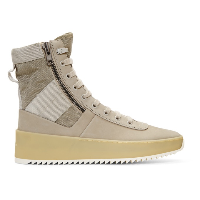 Photo: Fear of God Grey Jungle High-Top Sneakers