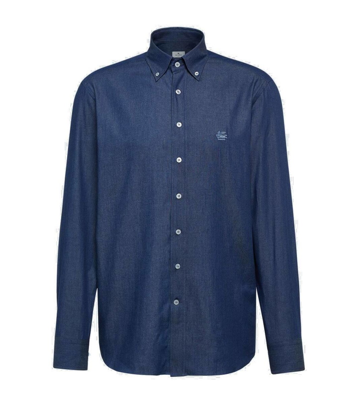 Photo: Etro Logo denim shirt