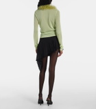 Blumarine Feather-trimmed cardigan