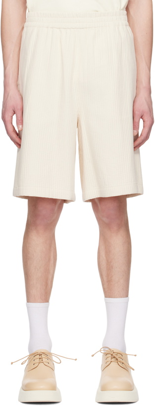 Photo: LE17SEPTEMBRE Off-White Striped Shorts