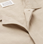 Maison Margiela - Camp-Collar Linen and Cotton-Blend Overshirt - Neutrals