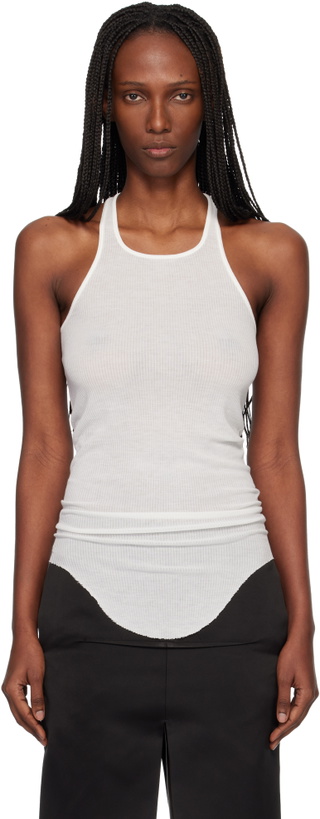 Photo: Rick Owens Off-White Temple Basic Rib Tank Top