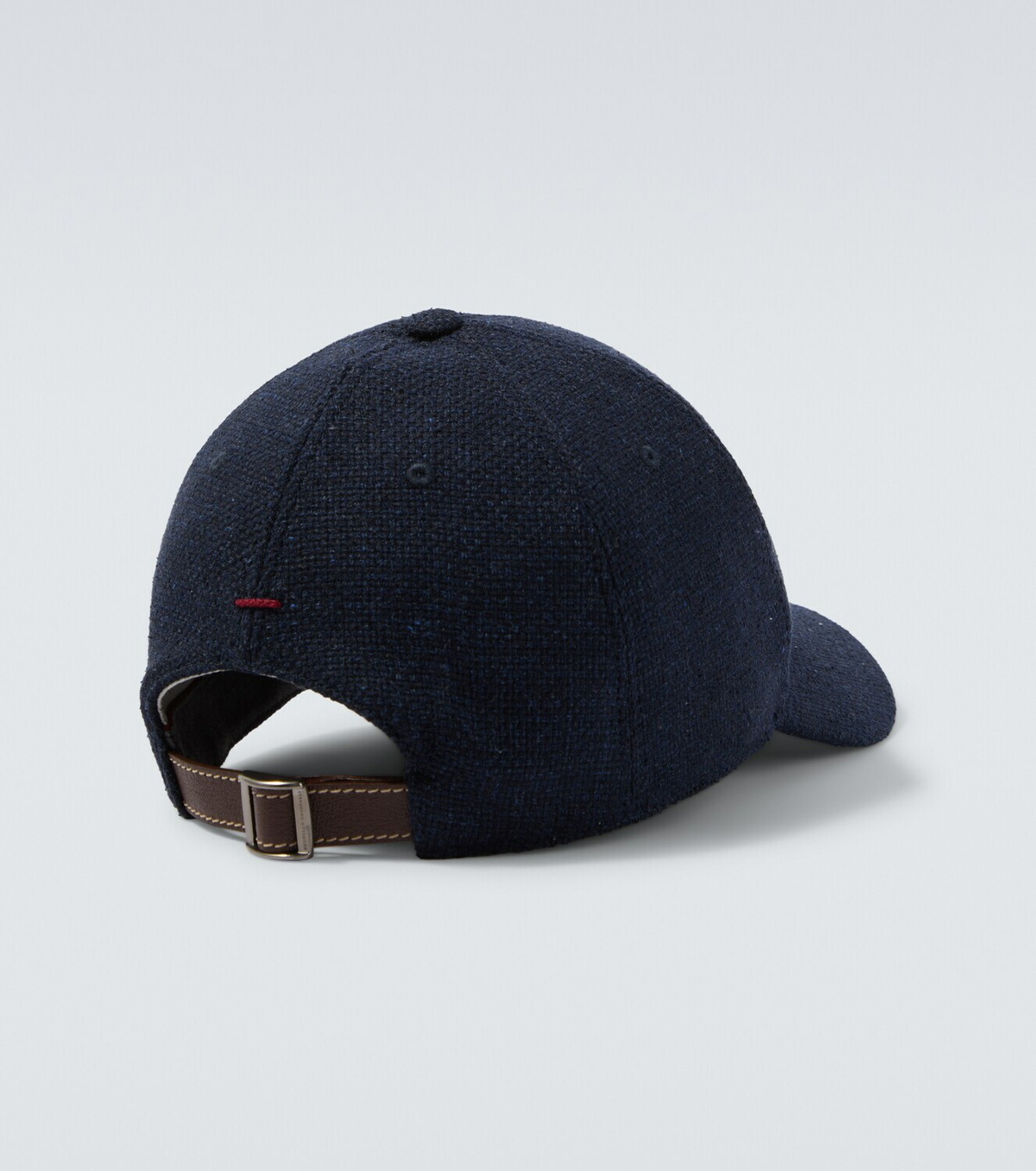 Brunello Cucinelli Logo silk, linen, and wool baseball cap