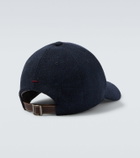 Brunello Cucinelli Logo silk, linen, and wool baseball cap