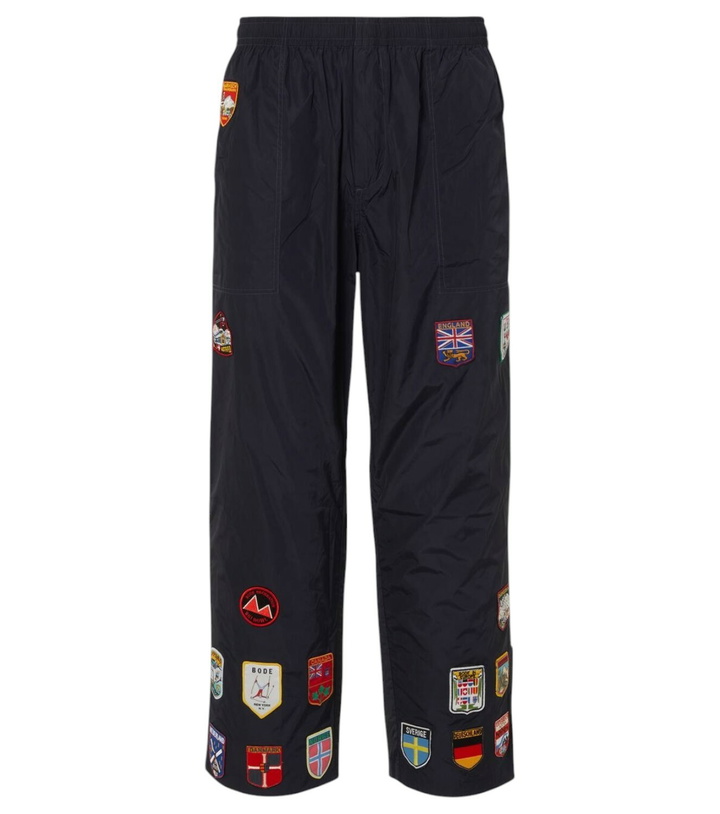 Photo: Bode Interrail embroidered wide-leg pants