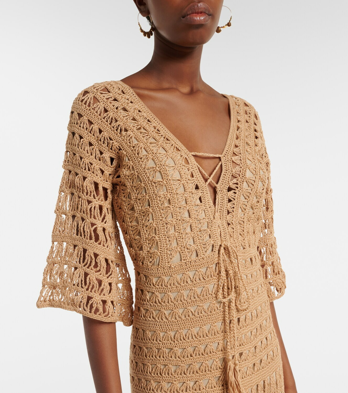 Anna Kosturova Marissa cotton crochet maxi dress